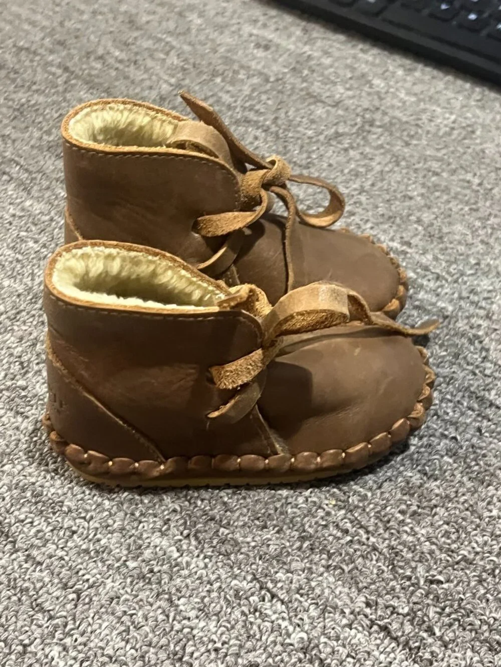 Donsje Pina Classic Booties Cognac Classic Leather 12-18 Months